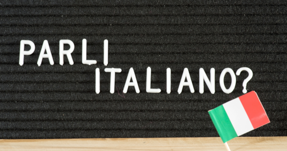 イタリア語話せますか？とイタリア語で書いてある。